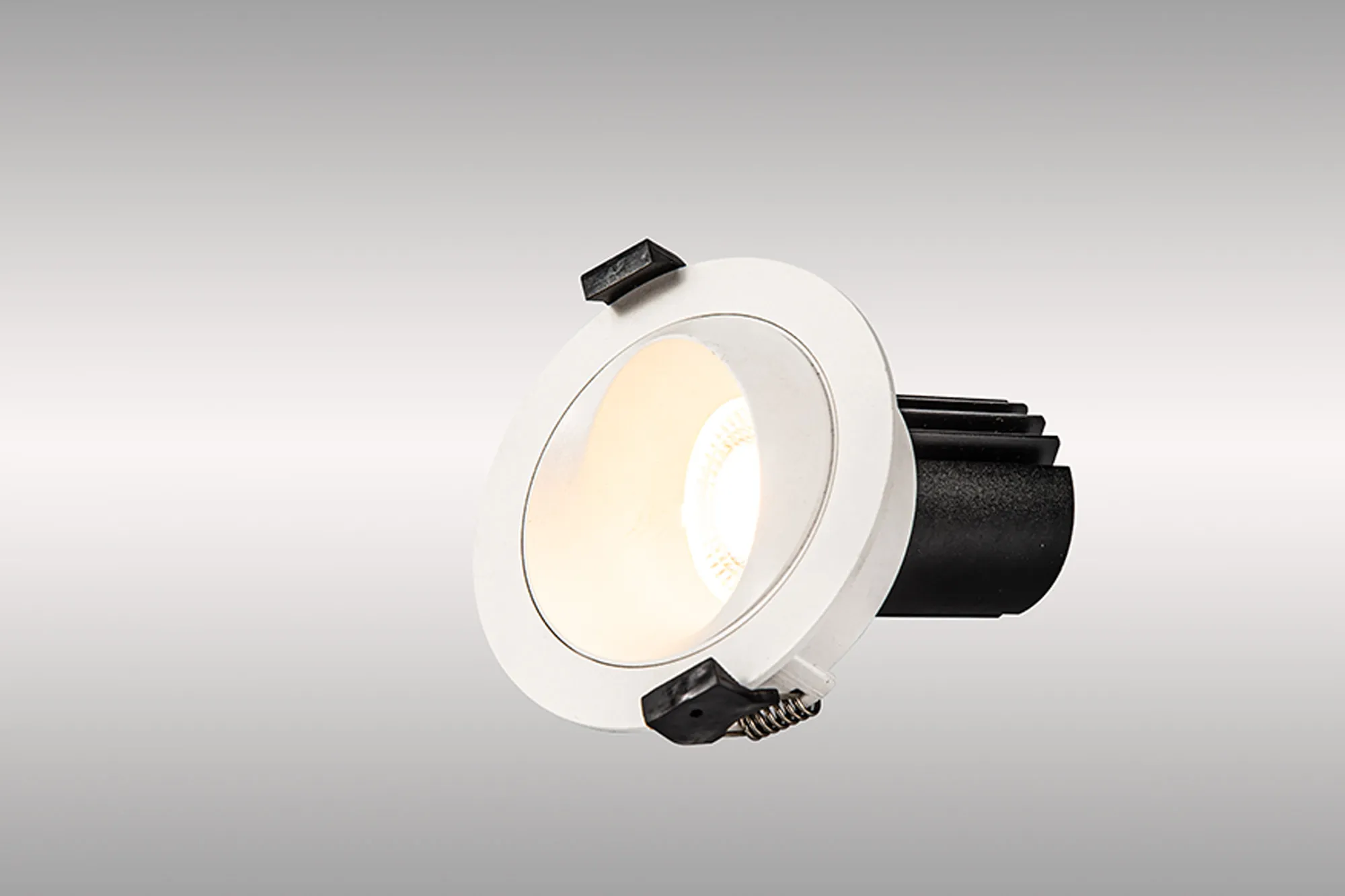 Bonia 12 Powered by Tridonic 12W 1200lm 2700K 36° LED Engine,350mA White/White 27° Angled Round Downlight , DRIVER NOT INC. 5yrs Warranty DM202422  Dlux Bonia 12